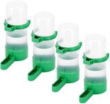 4Pcs/Set Drinker Food Feeder Water Clip for Cage Bird Parrot Cockatiel Budgie - 4.72x1.57 Inch, 140ml Capacity, Perfect for Small Birds