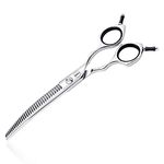 HASHIMOTO Curved Chunkers Shears Dog Grooming,Cat Curved Scissors,33 Teeth,7.0 Inch,65% Thinning Rate,Light Weight. Special Designed for Pet Groomers or Family DIY Use.