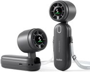 Diveblues iTurbo High-Speed Portable Handheld Turbo Fan, LED Display, 2000mAh Rechargeable Battery, 5 Wind Speeds, Up to 6H Runtime, Mini Fan for Travel, Commute, Outdoor, Gifts for Women Men