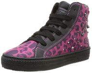 Geox J Highrock Girl, Girls' Fashion Trainers, Pink Fuchsia, 1 UK