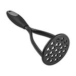 KSENDALO Multifunctional Kitchen Cooking Tool – Potato Masher, Avocado Masher, Bean Masher - Nonstick Degradable Nylon Blade with Comfortable Rubber Wrapped Handle, Degradable Nylon Blade, Black