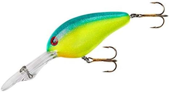 Norman Lures DD22 Deep-Diving Crankbait Bass Fishing Lure, Freshwater Fishing Accessories, 3", 5/8 oz, Chartreuse Blue