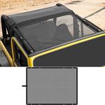 RT-TCZ Sunshade Mesh Bikini Top Cover Provides UV Sun Protection for 1997-2006 Jeep Wrangler TJ & Unlimited (TJ-Black)