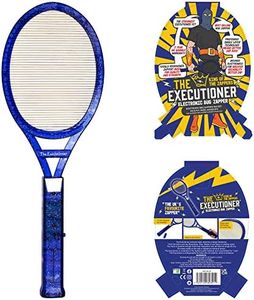 The Executioner Coloured Mosquito, Fly, Wasp, Bug, Insect Swatter/Killer and Bug Zapper Racket Single Layer for Most Efficient Zapping Indoor Outdoor Long Handle (Blue)