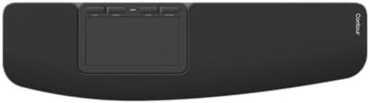 Contour Design Touch: Wireless Bluetooth Ergonomic Touchpad for Windows 10 & 11, Multi Touch & High Precision Glass Trackpad, Click Anywhere, 4 Programmable Shortcut Keys, Full Size Wrist Rest