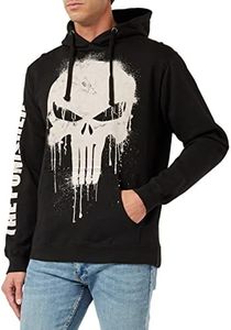 Marvel Punisher Skull Sudadera con Capucha, Negro, XXL (Pack de 7) para Hombre