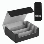 EPHOSHI Deck Box, Large Capacity Trading Card Storage Box, PU Leather MTG Deck Box Fit 1800+ Cards,Premium Card Deck Case with 10Pcs Dividers for MTG,TCG,PTCG,Sport Cards(Black)