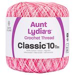 Red Heart Crochet, Cotton Classic Size 10, Shades of Pink (154-15)