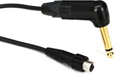 Shure WA307 3’ Premium Guitar Cable, with Right Angle ¼ Inch Neutrik Connector