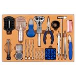 H&S Alliance Watch Repair Tool Kit - Watch Link Removal Kit - Watch Tools Set for Sizing w Pin & Back Removal Opening Tool - Strap Band Pins Adjustment Screwdriver - Box Case