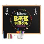 Magnetic Chalk Board 24" X 18", Blackboard, Real Natural Wood Framed Wall Chalkboard Signs for Kitchen, Kids, Home Decor, School, Restaurant.…