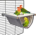 KUTKUT Bird Nest House Winter Warm Parrot House Bed Hammock Tent Toy Bird Cage Perch Stand for Parrots Budgies Parakeet Cockatiels Lovebird Cockatoo Finch Hamster Chinchilla (Size: S)