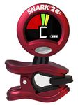 Snark SN2RE Rechargeable Clip-On All-Instrument Tuner - Red | USB Charging, Extra Bright Display, 360° Rotating Screen, High-Precision Tuning | Cleaning cloth and 'tuner safe' case included