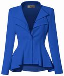 Hybrid & Company Women Double Notch Lapel Office Blazer JK43864 1073T Royal XLarge