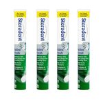 4 Pack Active Fresh Denture Cleaning Tablets - 120 Tablets, False Teeth Cleaner, Retainer, Denture & Mouth Guard Sterilising Tablets, Multipack Bundle for Fresh Hygiene and Stain Removal