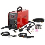 Mig Welder, MTS165D 165Amps Mig Welding Machine, Mig Lift Tig Stick Welder, Gas Gasless Flux Wire Core Welding Machine (MTS-165D)