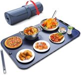 Warming Mat for Food, iTRUSOU Silicone Electric Warming Tray with 7 Temp-Settings, 1-8Hr Auto Shut-Off, Switchable Fahrenheit/Celsius, Upgrade Strap Keep Food Warm at Buffet, Party, Sabbath, Daily Use