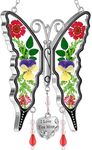 KY&BOSAM Gifts for Mom Butterfly Suncatcher Mom Gifts Mothers Day I Love You Mom Stained Glass Sun Catcher for Window Hangings Wind Chime Ornament Birthday Gift for Mother`s Day Valentine`s Christmas