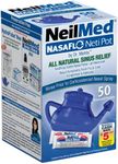 NeilMed NasaFlo Unbreakable Neti Pot with 60 Premixed Packets