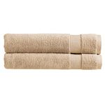 Christy Refresh Bath Sheet Sets | Set of 2 | Quick Dry | Tonal and Stylish | Soft Plush Large Bathroom Towels | Absorbent Shower Towels | 100% Cotton 550GSM | Machine Washable | Driftwood