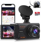 SPADE Dash Cam Front and Rear, 4K+1080P WiFi GPS Dash Camera for Cars with 64G SD Card, Voice Control Wide Angle Dashcam Front and Rear Camera 24H Parking Mode, WDR Night Vision, G-Sensor