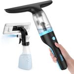 iDOO Window Vac, Cordless Window Vacuum, Rechargeable Window Cleaner with Spray Bottle, IPX4 Waterproof, Streak-Free Cleaning, 40Mins Working Time, Suitable for Windows, Tiles, Mirrors, Showers, Car