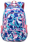 BLUEFAIRY Kids Backpack for Boys and Girls Elementary Middle School Bags Back to School Bookbags, Blue Pink, One Size, Classic