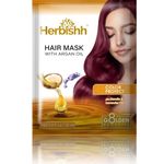 Herbishh Argan Hair Mask-Deep Conditioning & Hydration For Healthier Looking Hair for very Dry, Weak, Stressed Out Hair, No Sulphates, No Parabens (25 g)