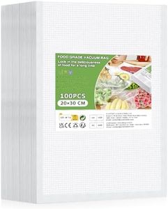 Oderra 100 Pcs Sacs sous Vide Alimentaire, 20 x 30 cm Foodsaver Sac Sous vide, Sac pour Machine Sous Vide Alimentaire Utilisé pour Le Scellage Et La Conservation des Aliments