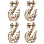 Lechansen 1/2'' Heavy Duty Clevis Grab Hook G80,4 Pack Chain Hooks for Tow Transport Trailer Truck 12000 Lbs Working Load Limit