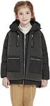 Orolay Boy’s Fleece Down Coat Boy’s Thickened Winter Puffer Down Jacket Black 130 CM