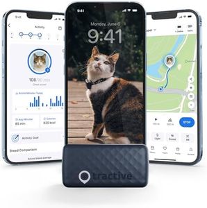 Tractive GPS Tracker & Health Monitoring for Cats (6.5 lbs+) - Market Leading Pet GPS Location Tracker | Wellness & Escape Alerts | Waterproof | Works with Any Collar (Dark Blue)