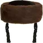 Dress Up America High Shtreimel - Jewish Fur hat - For Halloween, Purim and All Year - Traditional Jewish Headgear - Adult (Brown)