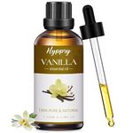 Hyppry 100ml Vanilla Essential Oil 100% Pure Natural - Therapeutic Grade Vanilla Oil Diffuser Oils for Aromatherapy, Bath, Skin Care, Soap & Candle Making, Massage, Home Fragrance