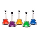 FUZEAU - 70609 - Set of 5 tuned bells - 2 in 1 - Shake to strike - 1 colour = 1 note - original - colourful