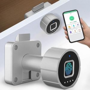 Fingerprint Cabinet Lock 32mm eLinkSmart Child Safety Baby Proofing Biometric Keyless Bluetooth Electronic Smart Drawer Lock for Furniture Liquor Locker Pantry Cupboard - 1.26"