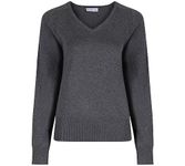 Trutex Limited Girls Girls Cotton Fit Jumper Plain Jumper, Grey, 13 Years