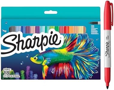 Sharpie Permanent Marker Set | Limited Edition Colour Assortment | Fine Point | 18 Count Marker Pens | Back to School Set
