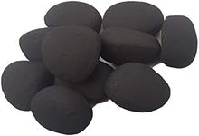 Black Replacement Gas Fire/Bio Fuel Ceramic Pebbles 10/20/30 (20)