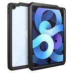 iPad Air 4/5 Waterproof Case 2020/2022, iPad Air 4th Gen/5th Gen 10.9 inch Underwater Protective Dustproof Shockproof Case Cover with 360 Full-Body Protection,with Lanyard and Kickstand