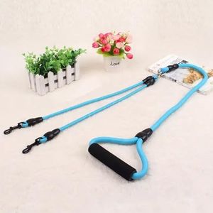 Kuber Industries Double Coupler Dog Leash|Double Dog Leash|Premium PP Fabric|Durable Metal Hooks|360