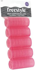 Freestyle Self Grip Rollers, 24 mm Diameter, Pink, 5 Count