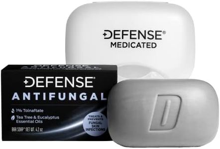 Defense Antifungal Bar Soap | Jock Itch, Ringworm, Athlete's Foot, Skin Fungus | Medicated Anti Fungal Treatment (One Bar with Snap-Tight Case)