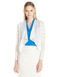 Anne Klein womens10513166-5QXChevron Shrug Cardigan Sweater - White - X-Large