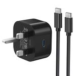 Samsung Fast Charger Plug and Cable, Super Fast Charging for Samsung Galaxy S24 Plus/S23 Ultra/S22/S21/S20 fe/A15/A14/A13/A12/A33/A34/A52/A53/A54, Type C Lead 1M and Plug USB C PD for Galaxy Phones