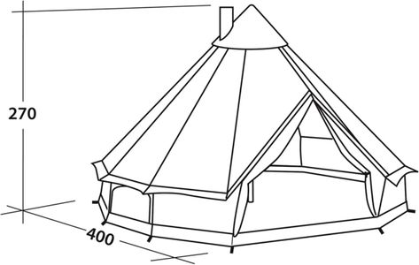 Robens Teepee Tent – Khaki, Spacious Camping Shelter