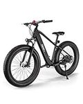 Hiboy P6 Electric Bike for Adults, 45KM/H 100KM Range 750W Motor 48V 13Ah Removable Battery Ebike, 26” x 4.0" Fat Tire Electric Mountain Bicycle, Shimano 9 Speed, Hydraulic Suspension, UL Certified