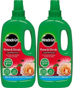 Miracle-Gro 2 x Rose and Shrub Concentrated Liquid Plant Food 1L