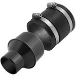 4 inch to 2-1/2 inch Reducer with 4 inch Flexible Cuff Rubber Coupler Fitting and Stainless Steel Hose Clamps for Dust Collection on Machinery and Workshop Vacuums