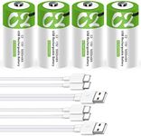 CAMELCELL C Batteries 4 Pack, Recha